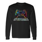 Gamer Zum Zocken Geboren Zur Schule Gezwungen Langarmshirts