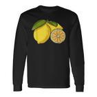 Lemon Citrus Fruit Langarmshirts