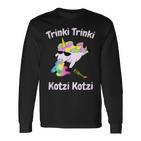 Party Unicorn Saufen Trinki Kotzi Langarmshirts