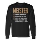 Saying For Meister Rules Meistertestung Craft Langarmshirts