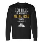 Tractor Fan Ich Liebe Meine Wrau Langarmshirts