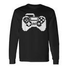 Game Controller Pixel Grafik Gamer Pc Spiele Langarmshirts