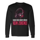 Gamer Kann Dich Nicht Hören Ich Zocke Black Langarmshirts