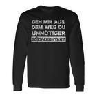 Geh Mir Aus Dem Weg Du Unnötiger Sozialkontakt Short-Sleeved Langarmshirts