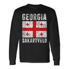 Georgia Georgia Sakartvelo Flag S Langarmshirts