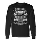 Gerhard Vintage Langarmshirts, Personalisiert mit Typografie-Design