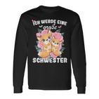 German Announcement Ich Werde Große Schwester S Langarmshirts