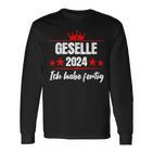 Geselle 2024 Ich Habe Fertig Gesellenprüfung Langarmshirts