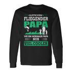 Gleitschirm Fliegender Papa Paragleiteratertag Geschenk Langarmshirts