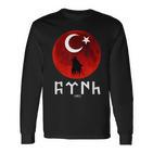 Göktürk Ayyildiz Turkey Flag Turkey Bayrak Bozkurt Tengri S Langarmshirts