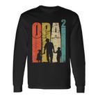 Grandpa Hoch 2 Doppelfach Opa Der Opa Mit 2 Grandchildren Langarmshirts