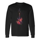 Guitar Player  Guitar Motif Silhouette Langarmshirts