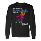 Handball Spieler s Für Herren Frauen Und Handball Fans Langarmshirts