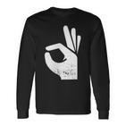 Handsign Reinguckt Reingeschaut Meme Langarmshirts