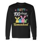 Happy 100 Days Of Homeschool Kid Süße Kinder 100 Tage Langarmshirts