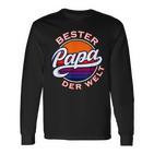 Herren Bester Papa Der Welt 1Atertag -Atertagsgeschenk Langarmshirts