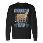 Herren Cheetah Dad Papaatertag Gepard Langarmshirts