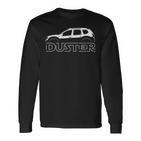 Herren Duster Auto Grafik Langarmshirts, Schwarz Vintage Fahrzeug