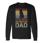 Herren Golden Retriever Dad Papaintage Hund Hunde Pfote Langarmshirts