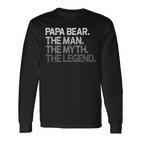 Herren Papa Bär Der Mann Der Mythos Die Legende Langarmshirts