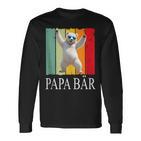 Herren Papa Bäratertag Retroater & Opa Geschenk Geburtstags Langarmshirts