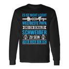 Herren Weltbester Papa Und Genialer Schweißer Schweißen Metallbau Langarmshirts