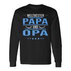 Herren Weltbester Papa Und Opa Papa Opa Langarmshirts