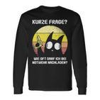 Humour Cat Slogan Vintage Cynic Cats Langarmshirts