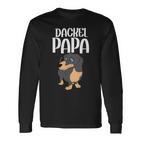 Hunde Papa Hundebesitzer Hundehalteratertag Dackel Langarmshirts