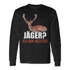 Hunter Idea Hunting Ich Bin Meister Langarmshirts