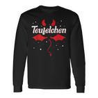 Ich Bin Ein Deufelchen Fancy Dress Carnival Devil Costume Langarmshirts