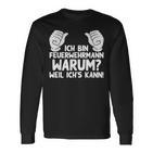 Ich Bin Feuerwehrmann Fire Brigade Langarmshirts