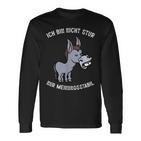 Ich Bin Nicht Stur Meinungsstabil Humour Slogan Men's Black Langarmshirts