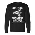 Ich Bin Papaon 3 Kinder Papa 3 Langarmshirts