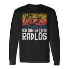 Ich Bin Selten Radlos Radloß Retro Bicycle Cycling Langarmshirts