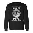 Ich Habe Zwei Titel Angler Papa Angeling Father's Day Langarmshirts