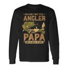 Ich Habe Zwei Titel Angler Und Papa Hecht Mann Carp Fishing S Langarmshirts