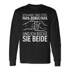 Ich Habe Zwei Titel Papa & Bonus Papa Bester Dad Der Welt Langarmshirts