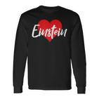 Ich Liebe Einstein First Name Love Heart S Langarmshirts