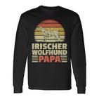 Irischer Wolfshund Papa Irish Wolfhound Windhund Besitzer Langarmshirts