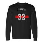 Isparta-Themen Langarmshirts, Nummer 32 Design, Schwarz