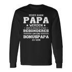 Jeder Kann Papa Werden Bonus Papa Bonuspapa Day Langarmshirts