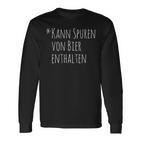 Kann Spuren Von Bier Enthalten Langarmshirts