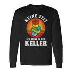 Keine Zeit Ich Muss In Den Keller Klemmbaustein Building German S Langarmshirts