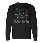 Keta Baller Cat For Hardtekk Schranz Techno Dance Langarmshirts