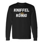 Kniffelkönig For Dice Player Zum Triffel Spiel King Langarmshirts