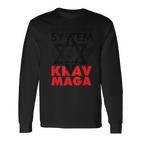 Krav Maga Israeli Combat System Gray Langarmshirts