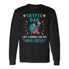 Krypto Dad Bitcoin Miner Lustige Kryptowährung Papa Langarmshirts