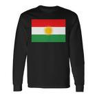 Kurdish Flag Kurdin Motif Rojava Pumpdistan Colours Langarmshirts