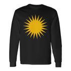 Kurdish Sun Flag Kurd Kurdi Her Biji Kurdistan Heart Langarmshirts